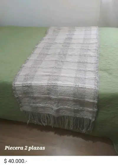 Pieceras tejidas de lana con flecos en Telar María - miniatura 2