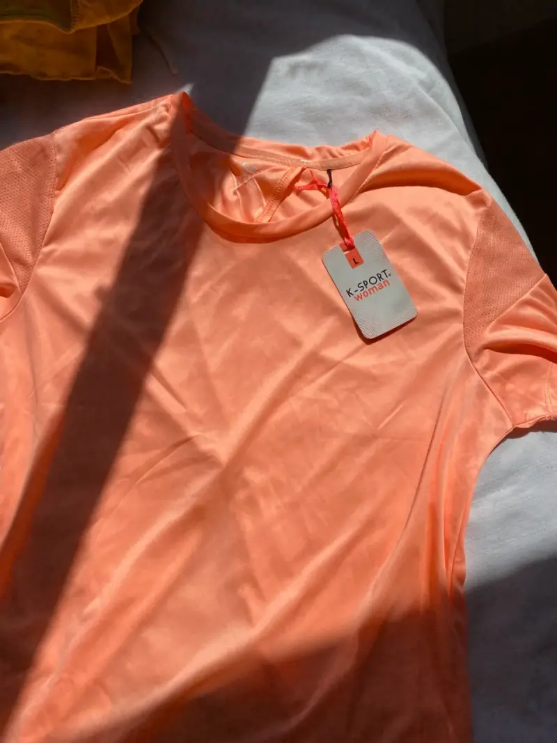 Polera deportiva mujer K-Sport color salmón - 1