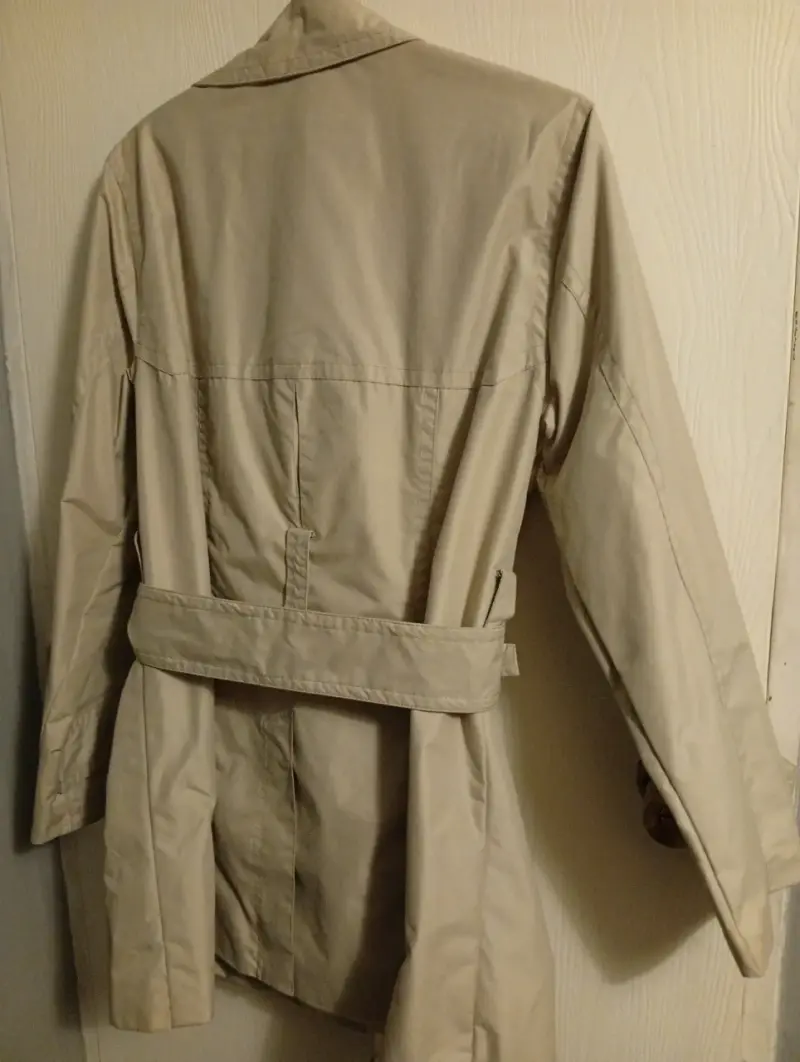 Trench coat beige para mujer talla M - 2