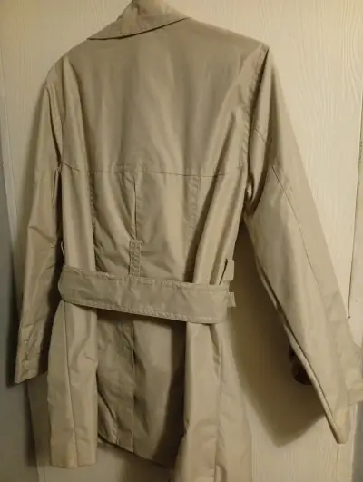 Trench coat beige para mujer talla M - miniatura 2