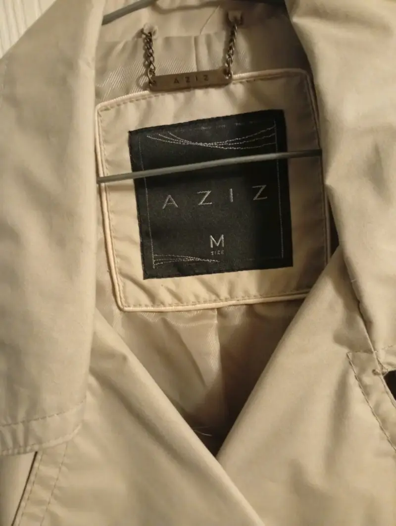 Trench coat beige para mujer talla M - 4