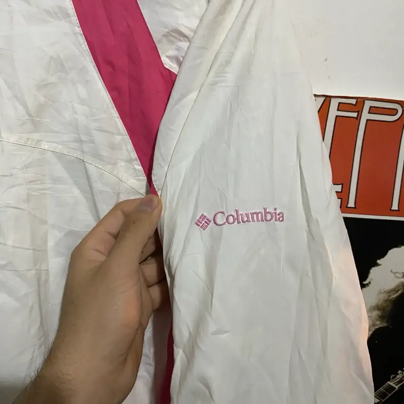 Chaqueta impermeable Columbia rosada para mujer - 2