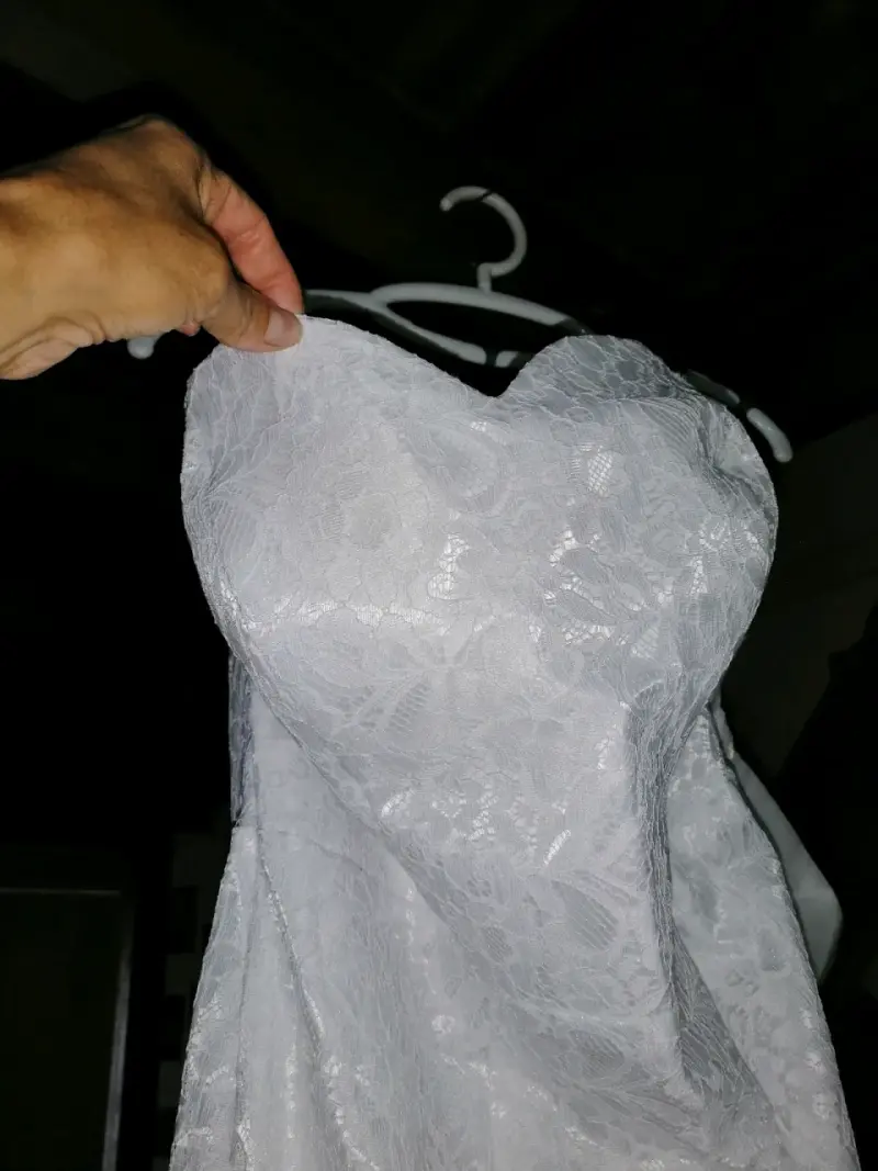 Vestido de novia blanco encaje elegante - 2