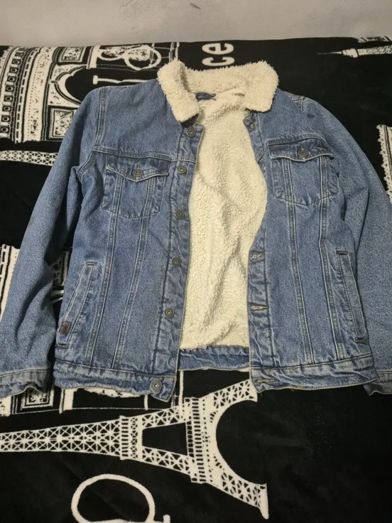 Chaqueta de mezclilla con forro de borrego - 1
