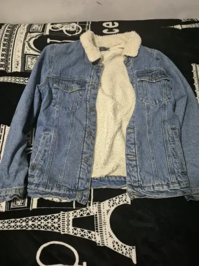 Chaqueta de mezclilla con forro de borrego - miniatura 1
