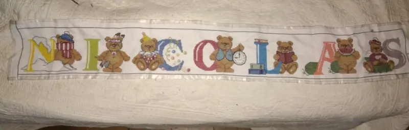 Decoración de pared bordada con ositos para niños - 2