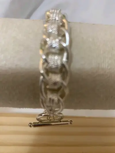 Pulsera de plata con diseño trenzado - miniatura 3