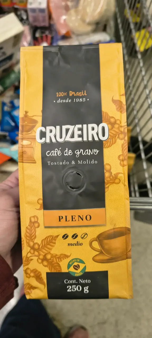 Café de Grano Cruzeiro Tostado y Molido 250g