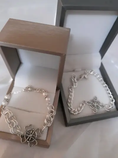 Pulsera de plata brasileña con dije nudo - miniatura 6