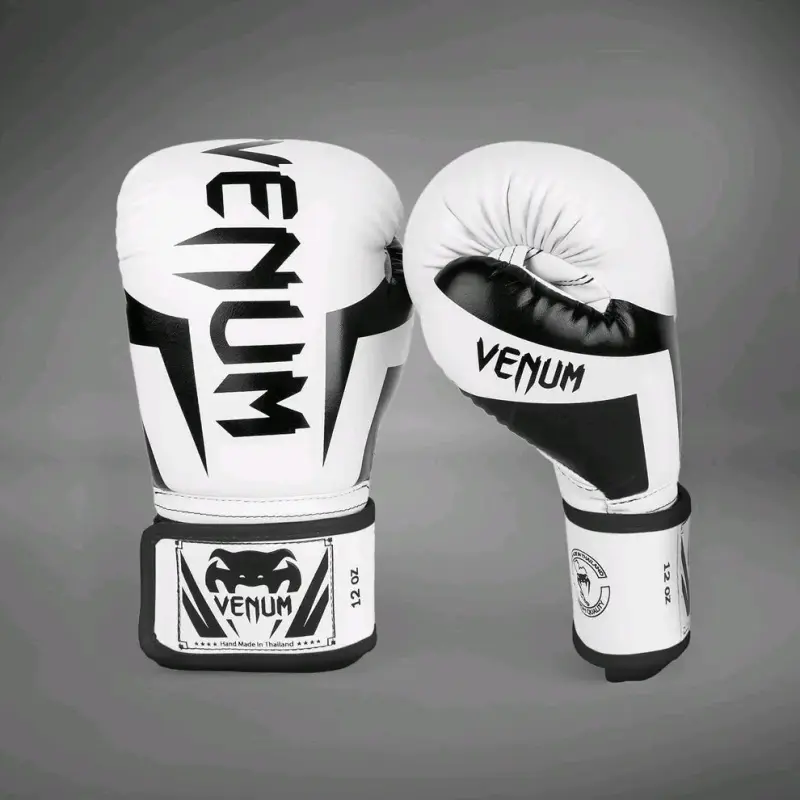 Guantes de Boxeo Venum Blancos y Negros 12 Oz - 2
