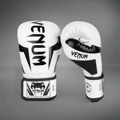 Guantes de Boxeo Venum Blancos y Negros 12 Oz - miniatura 2