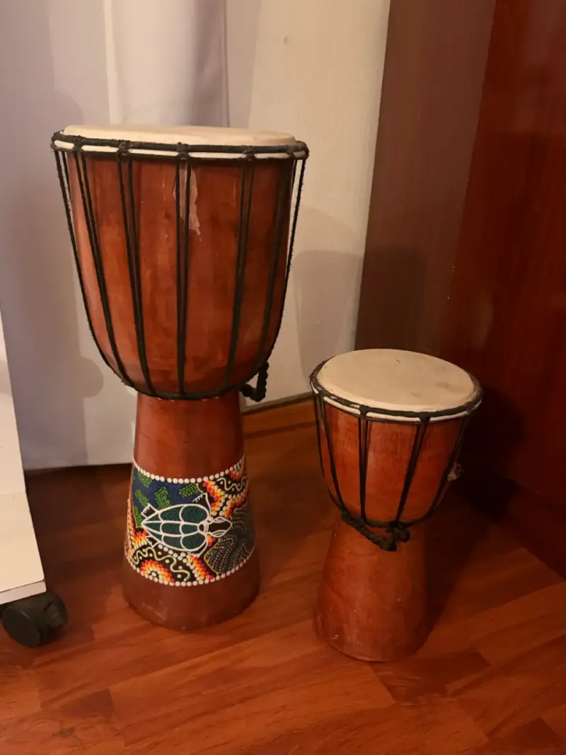 Set de tambores africanos de madera - 2