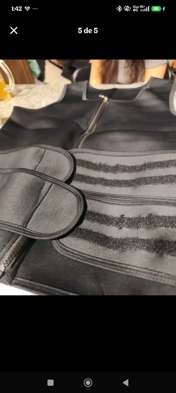 Chaleco reductor de neopreno negro - 5