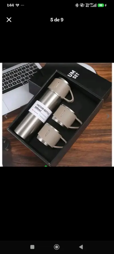 Set de Termo y Tazas de Acero Inoxidable - miniatura 3