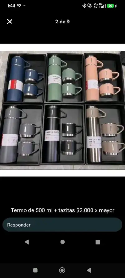 Set de Termo y Tazas de Acero Inoxidable - miniatura 6