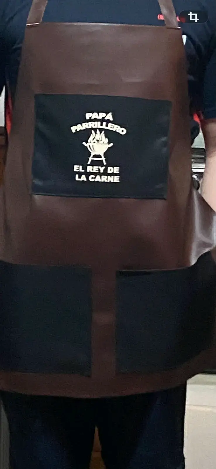 Delantal deeco cuero Papá Parrillero