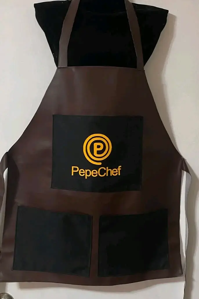 Delantal de cocina PepeChef marrón con bolsillos