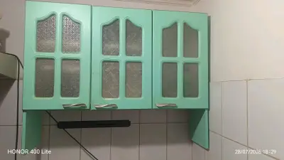 Mueble de cocina con alacena verde - miniatura 3