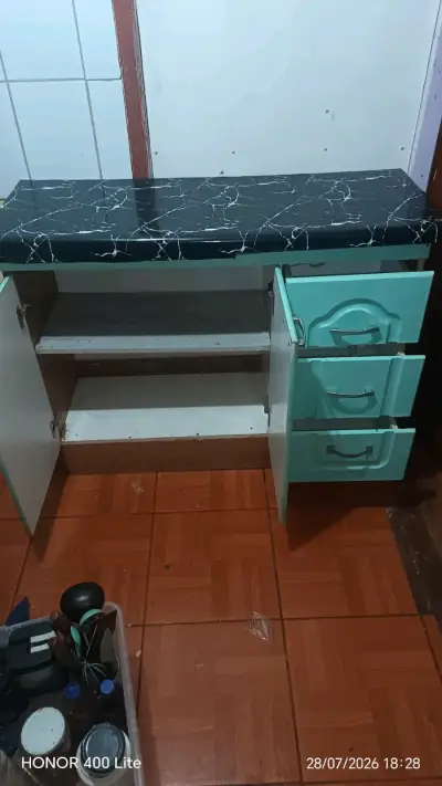Mueble de cocina con alacena verde - miniatura 5