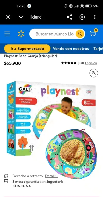 Playnest inflable para bebé con diseño de granja - miniatura 1