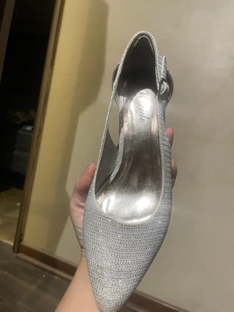 Zapatos de Tacón Plateados Elegantes para Mujer - 3