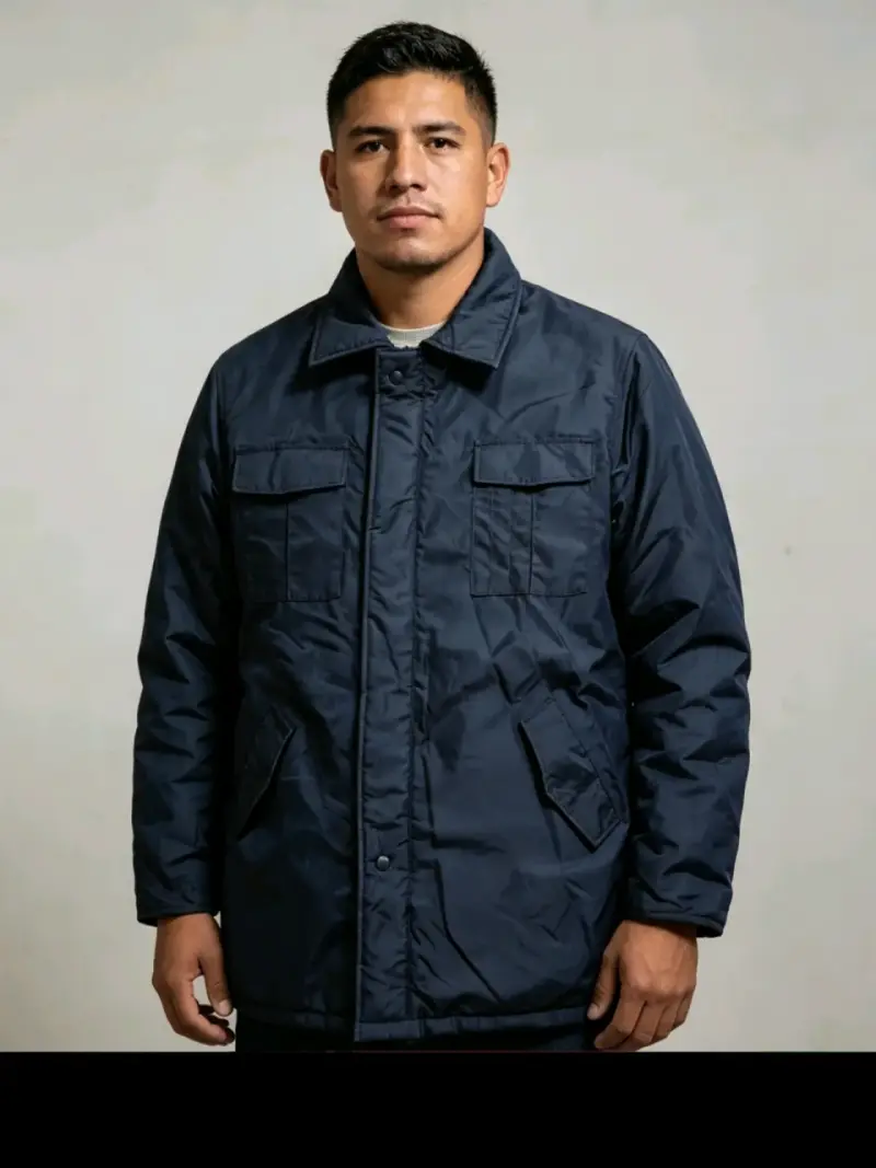 Chaqueta azul para hombre con forro acolchado - 1