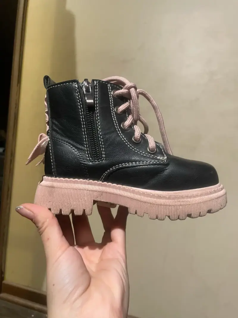 Botines de niña con suela rosa talla 25 - 2
