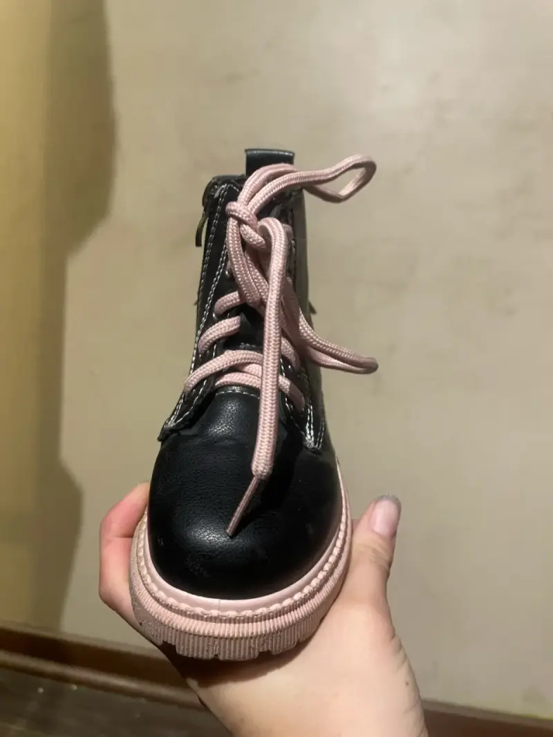 Botines de niña con suela rosa talla 25 - 4