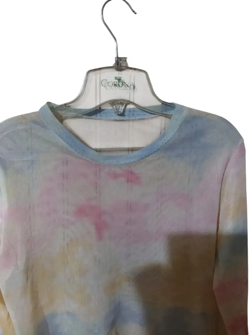 Polera manga larga tie-dye multicolor