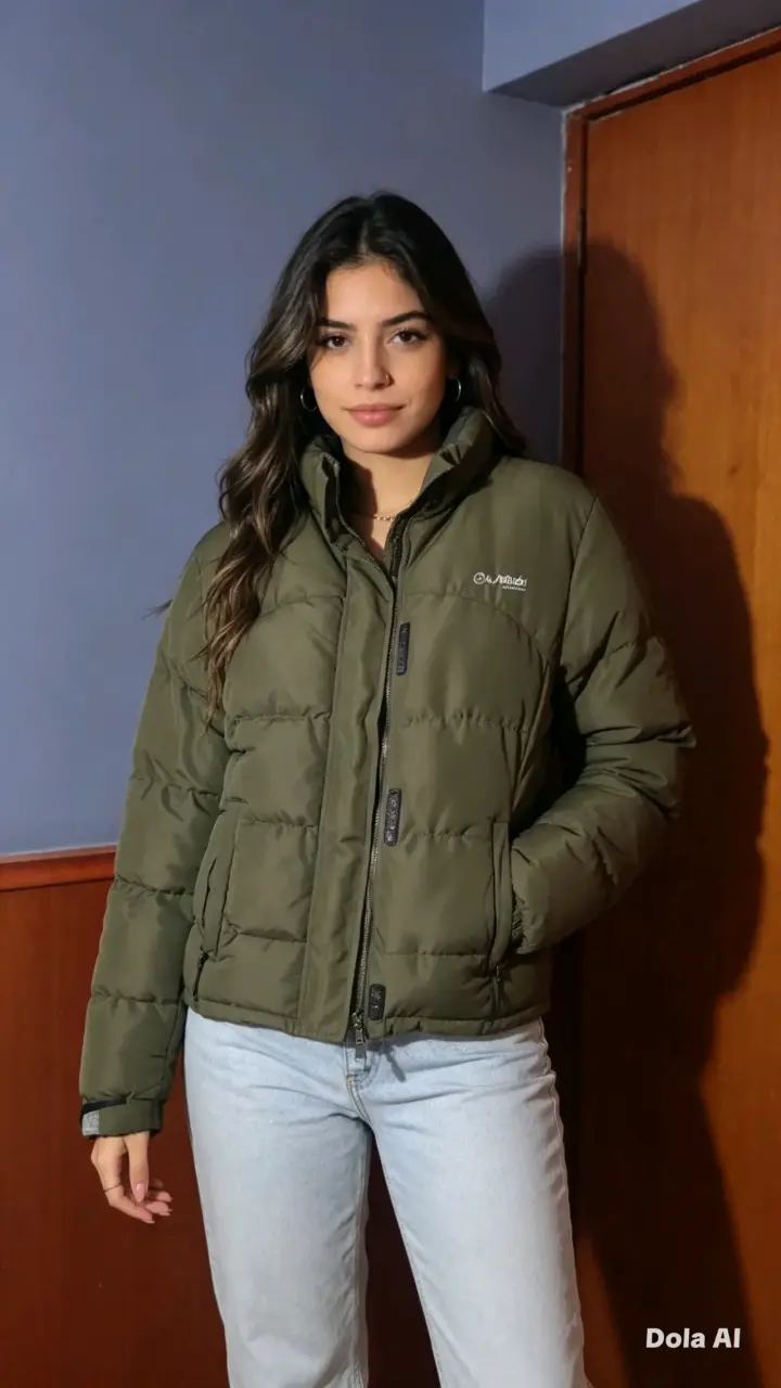 Chaqueta acolchada verde para mujer Columbia