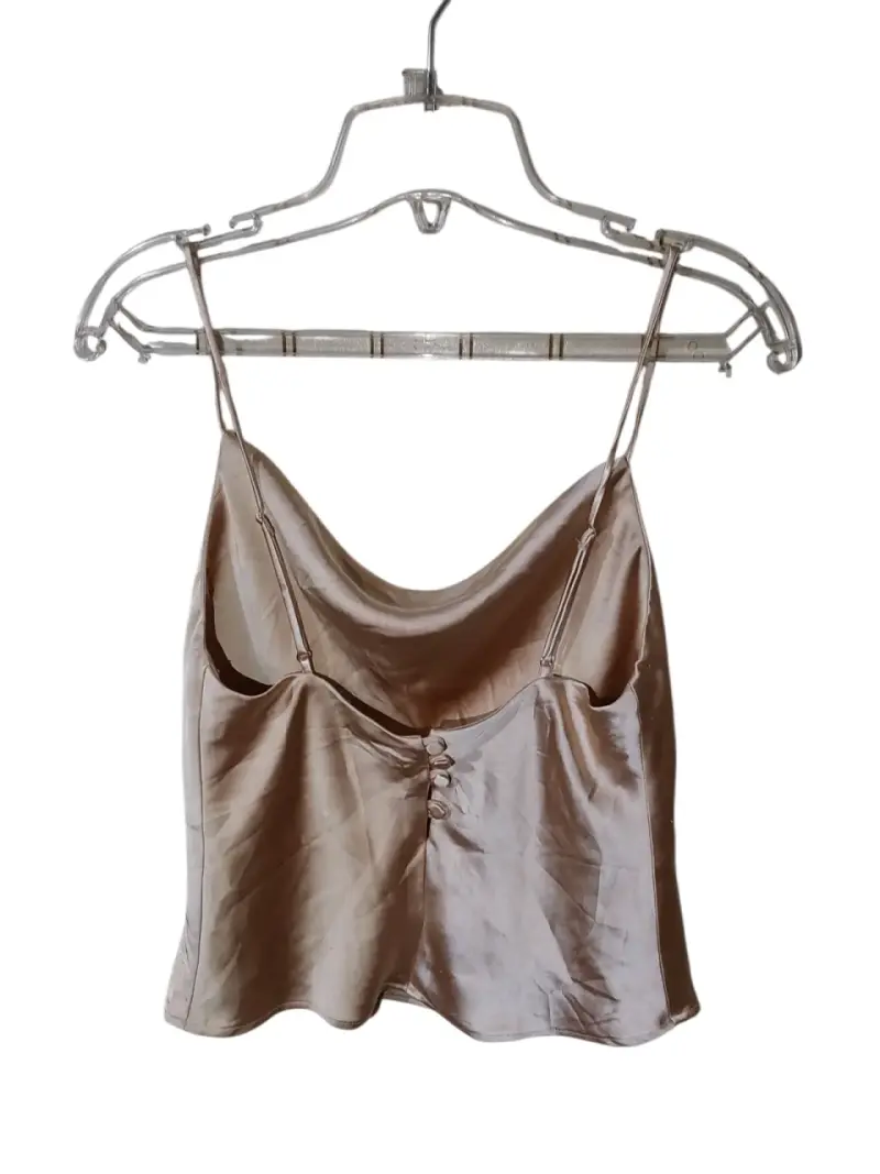 Top de tirantes beige satinado Zara - 2