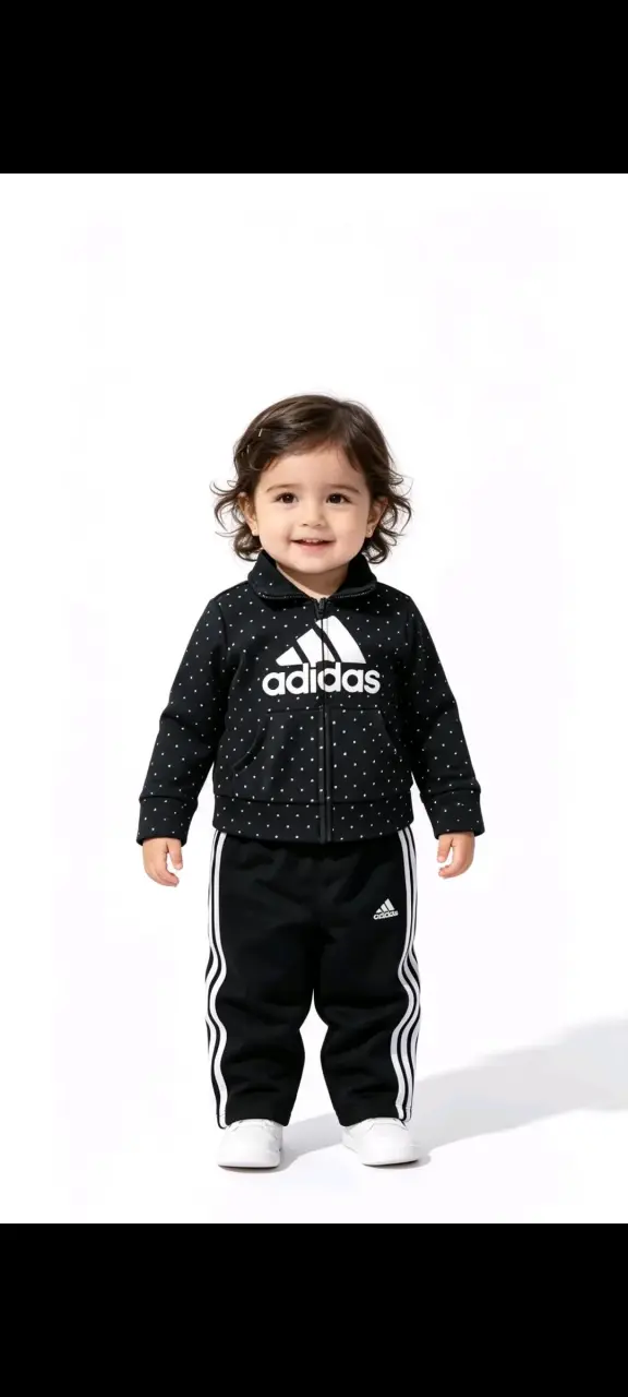 Conjunto deportivo infantil Adidas negro - 1