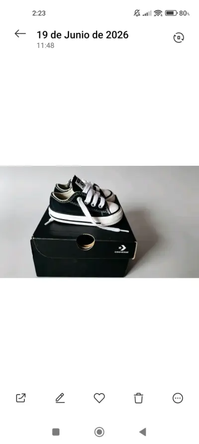 Zapatillas Converse All Star para niños en blanco y negro - miniatura 2