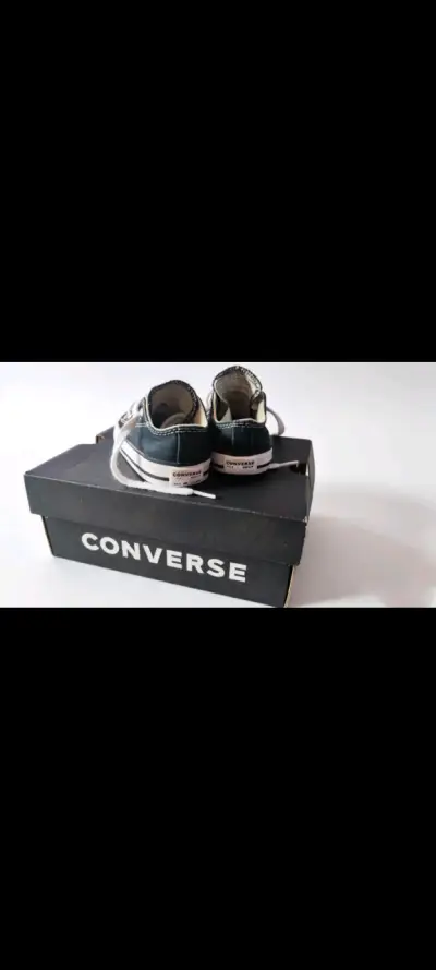 Zapatillas Converse All Star para niños en blanco y negro - miniatura 3