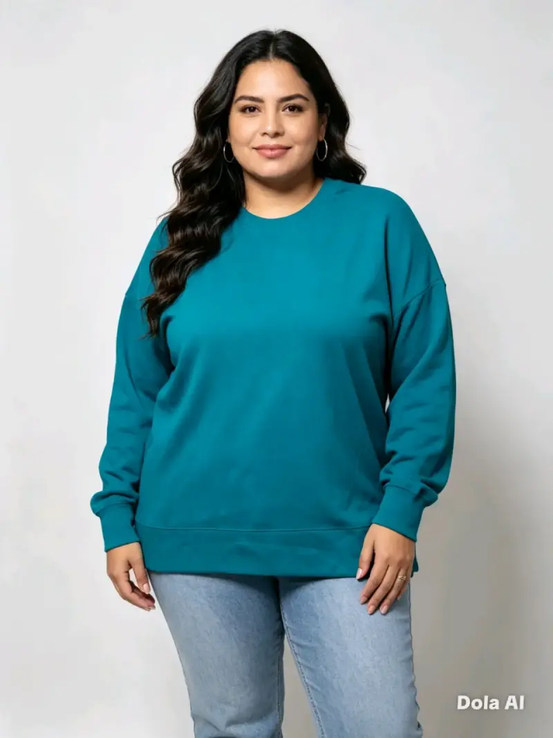 Polerón azul para mujer talla grande