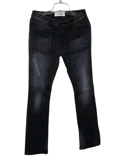 Jeans negros de mujer con bolsillos grandes - miniatura 2