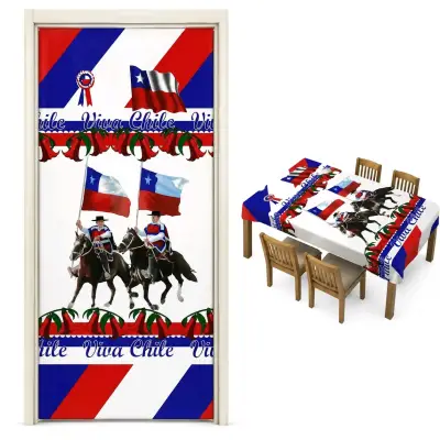 Cubre puerta 2 en 1 fiestas patrias - miniatura 1