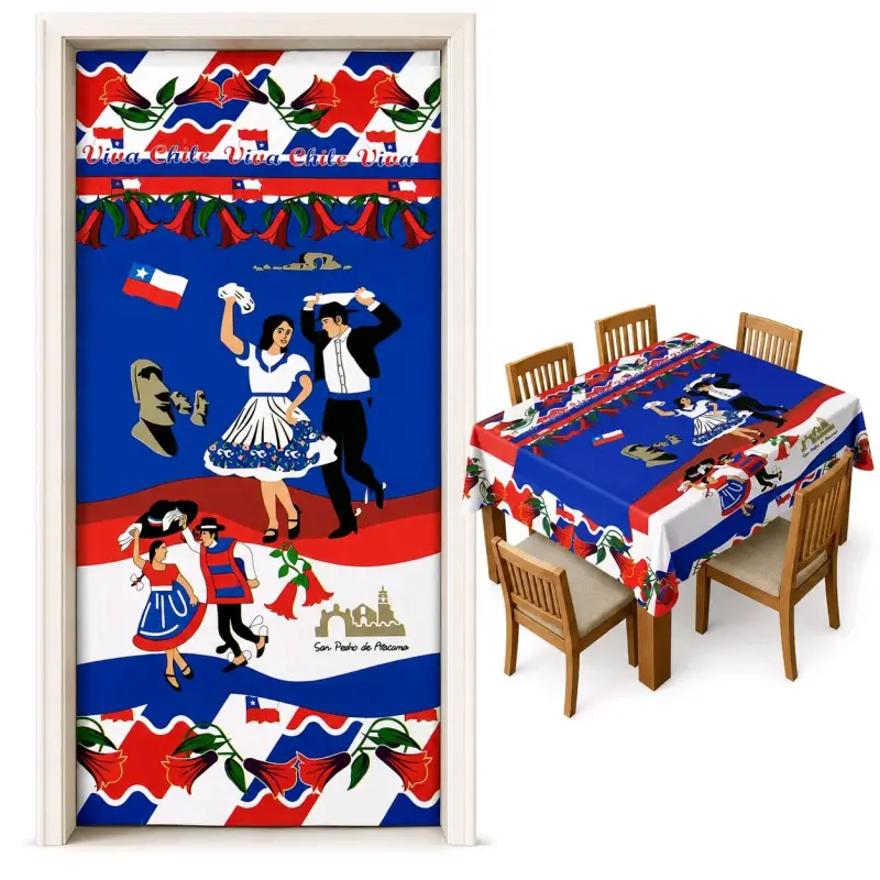 Cubre puerta 2 en 1 fiestas patrias - 5