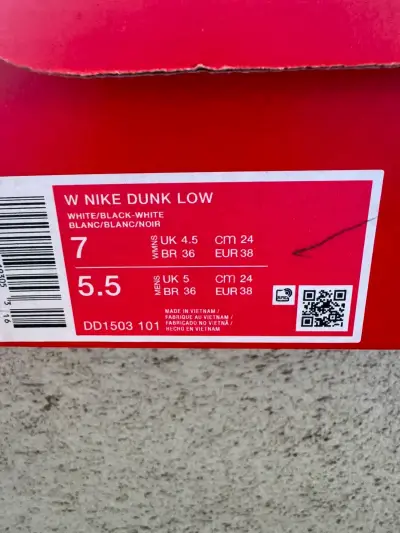 Zapatillas Nike Dunk Low Blanco y Negro - miniatura 5