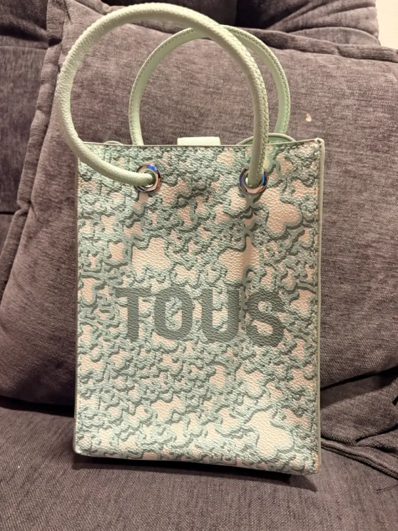 Bolso de mano Tous estampado verde