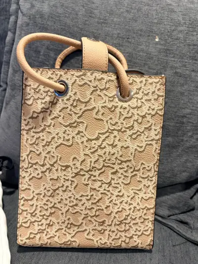 Bolso de mano Tous beige con diseño floral - miniatura 2