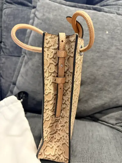 Bolso de mano Tous beige con diseño floral - miniatura 3