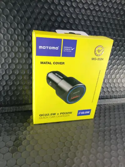 Cargador Rápido para Auto Motomo MO-3024 - miniatura 1