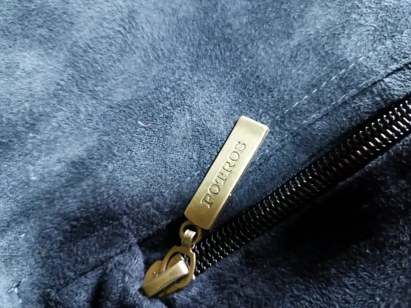 Chaqueta azul marino de gamuza para hombre - 3