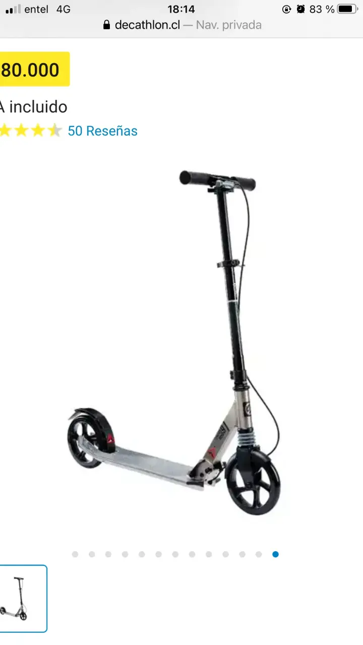 Scooter plegable Oxelo Mid 9 mixto