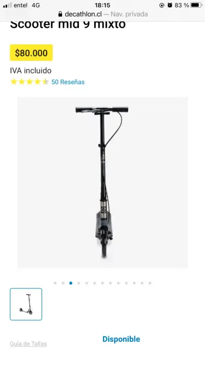 Scooter plegable Oxelo Mid 9 mixto - miniatura 2