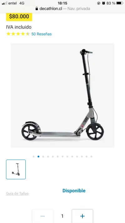 Scooter plegable Oxelo Mid 9 mixto - miniatura 3