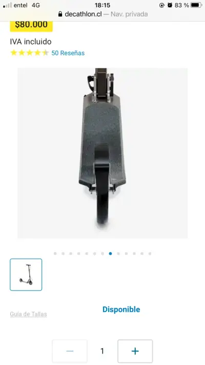 Scooter plegable Oxelo Mid 9 mixto - miniatura 5