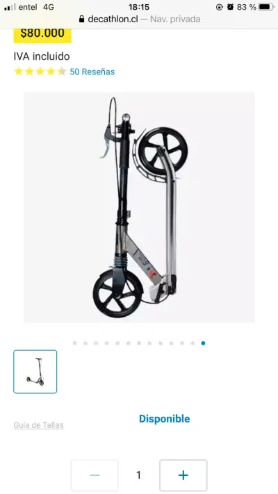 Scooter plegable Oxelo Mid 9 mixto - miniatura 6
