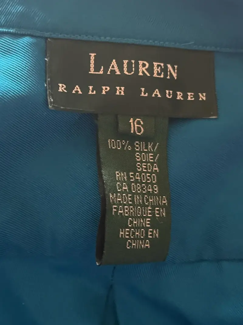 Camisa de seda azul Ralph Lauren para mujer - 2